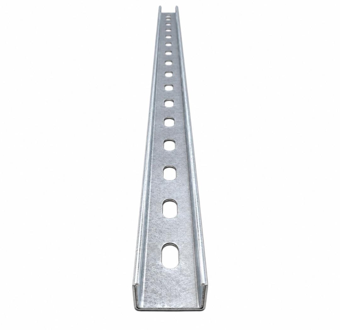 Galvanised U Channel with Oblong Holes 40x15x2.4 Meters