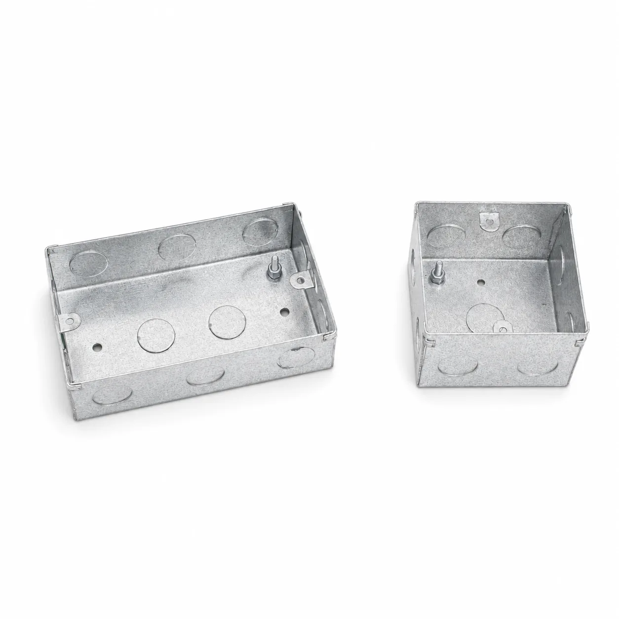 Galvanized Switch Boxes. Single, Twin
