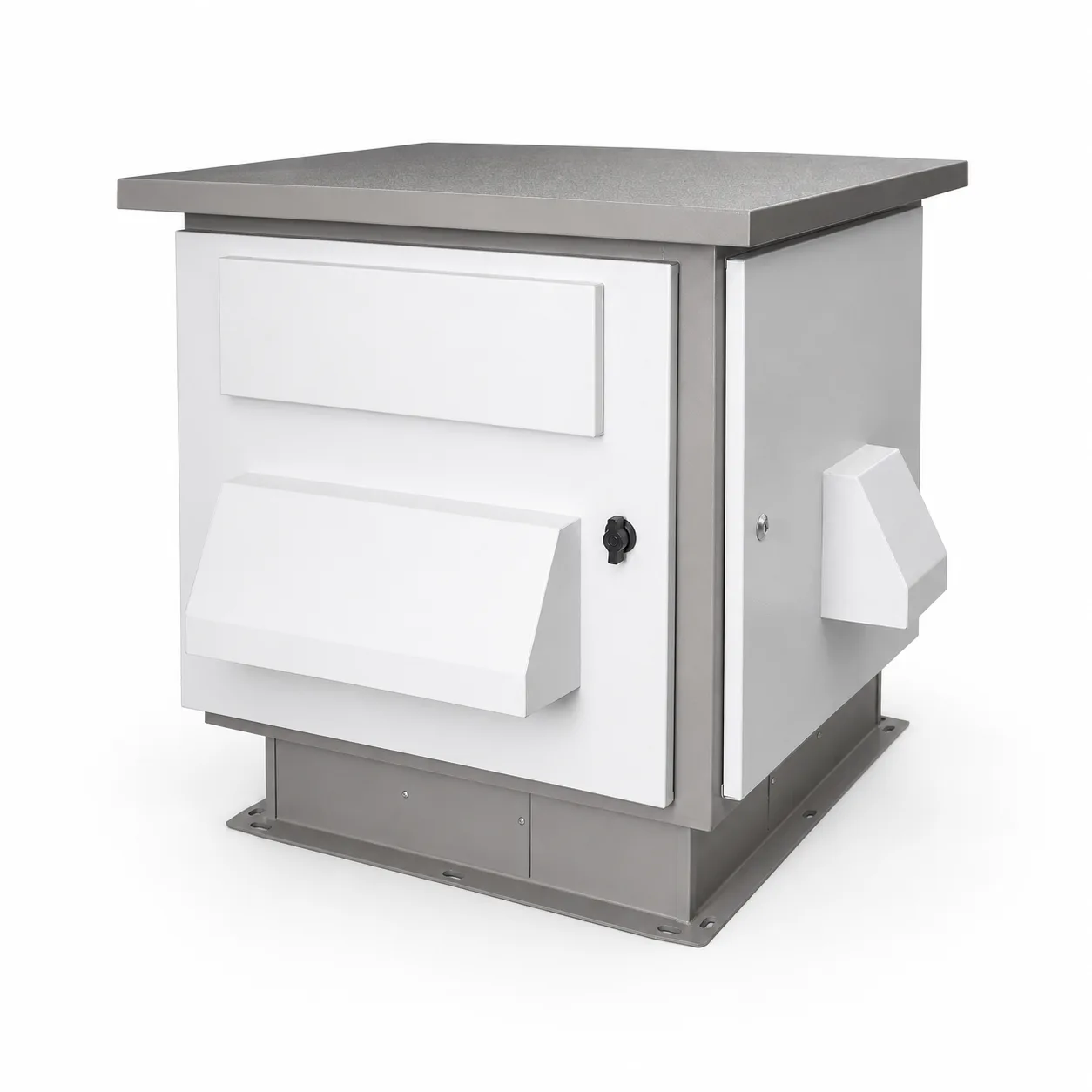 12U OUTDOOR CABINET WITH SOLID DOORS