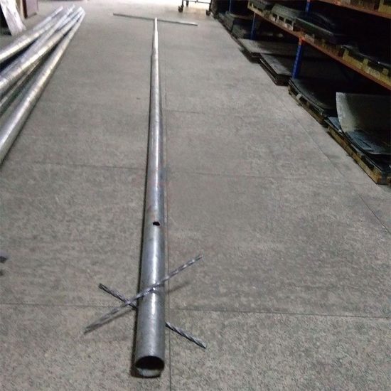 10 Mtr Galvanised Twin Arm Pole